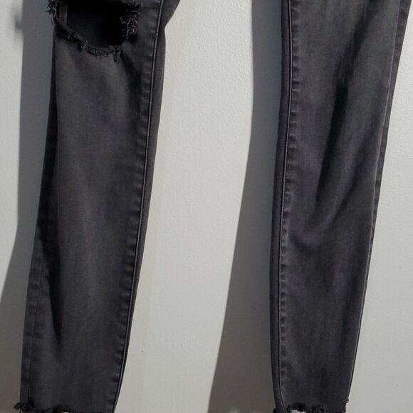Abercrombie & Fitch size 0L size 25 faded black Simone high rise super s… - Picture 9 of 14